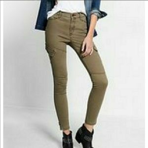 Express High Waisted Cargo Jean Leggings